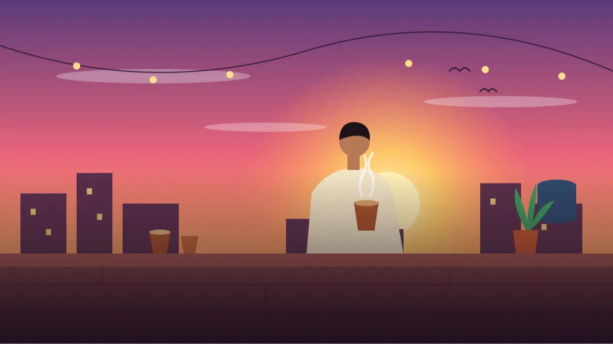 AI Sunset Terrace Chai Photo Prompts