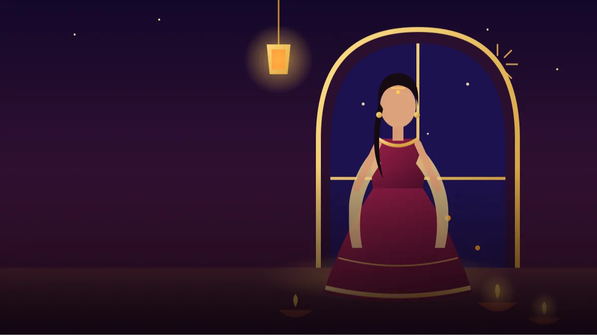 Diwali Anarkali Suit Portrait AI Prompts