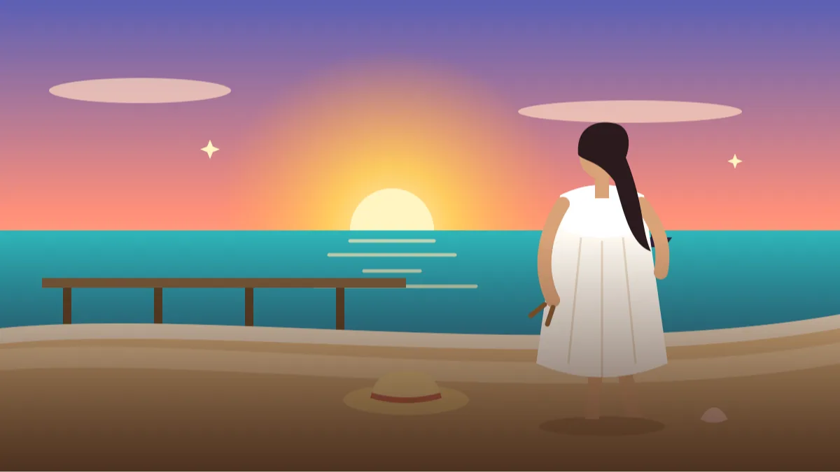 Gemini Beach Vacation Photo Prompts for Girls