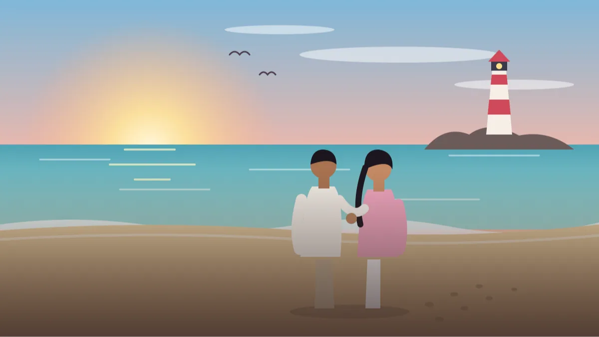 Gemini Beach Walk Couple Photo Prompts