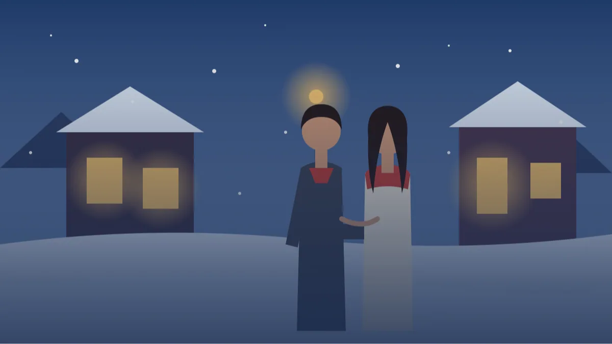Gemini Winter Snow Couple Photo Prompts